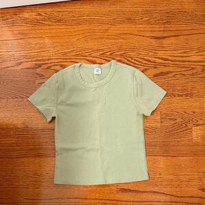 Aritzia Sunday Best Light Green Short Sleeve Tee